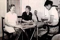 Family time with Ben's wife, Erika Sandidge, Oda Mae Sandidge (mother), Othel W. Sandidge (father), and Helen Derman (Harlan's mother-in-law)